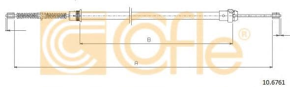 10.6761 Cofle Трос ручного гальма для Renault Safrane
