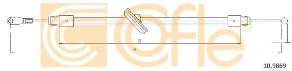 10.9869 Cofle Трос ручного гальма для Mercedes Sprinter