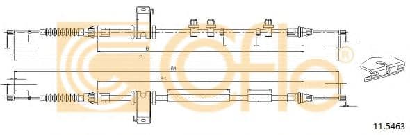 11.5463 Cofle Трос ручного гальма