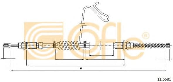 11.5581 Cofle Трос ручного гальма