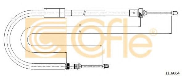 11.6664 Cofle Трос ручного гальма для Renault Modus