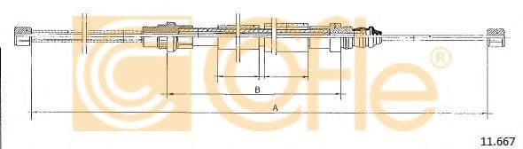 11.667 Cofle Трос ручного гальма