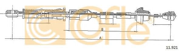 11.921 Cofle Тросик газу для Ford Fiesta