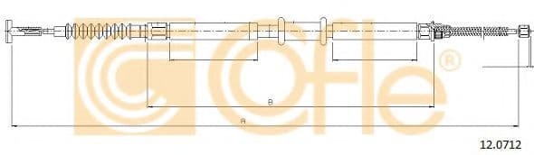12.0712 Cofle Трос ручного гальма
