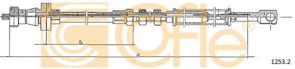 1253.2 Cofle Тросик газу для Fiat Uno