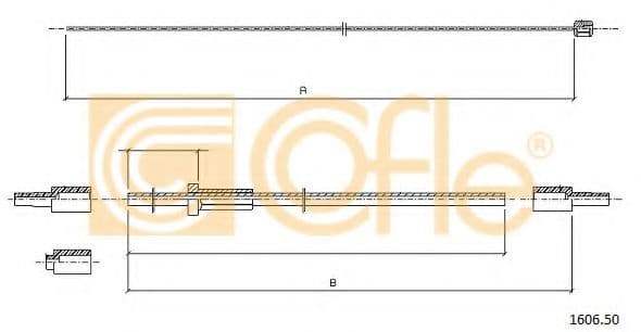 1606.50 Cofle Тросик замка капота
