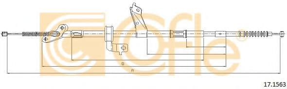17.1563 Cofle Трос ручного гальма для Toyota RAV4