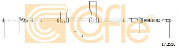 17.2516 Cofle Трос ручного гальма для Hyundai i10