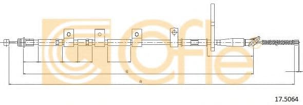 17.5064 Cofle Трос ручного тормоза