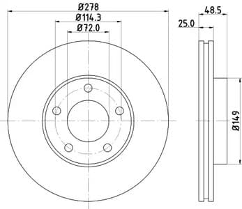 nd5001k Nisshinbo Гальмівний диск
