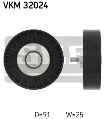VKM 32024 SKF Обводной ролик поликлинового ремня