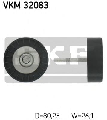 VKM 32083 SKF Обводной ролик поликлинового ремня