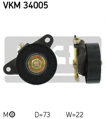 VKM 34005 SKF Натяжний ролик поліклинового ременя