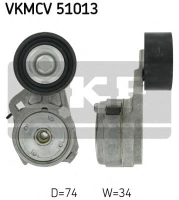VKMCV 51013 SKF Натяжной ролик поликлинового ремня