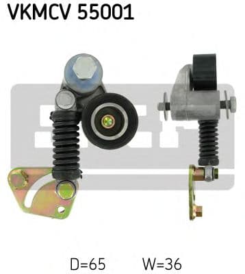 VKMCV 55001 SKF Натяжний ролик поліклинового ременя