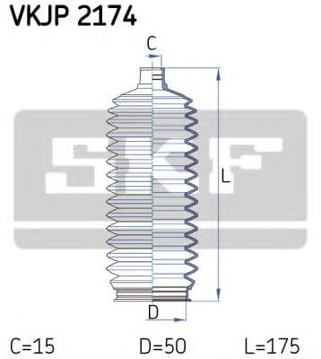VKJP 2174 SKF Пильник кермової рейки