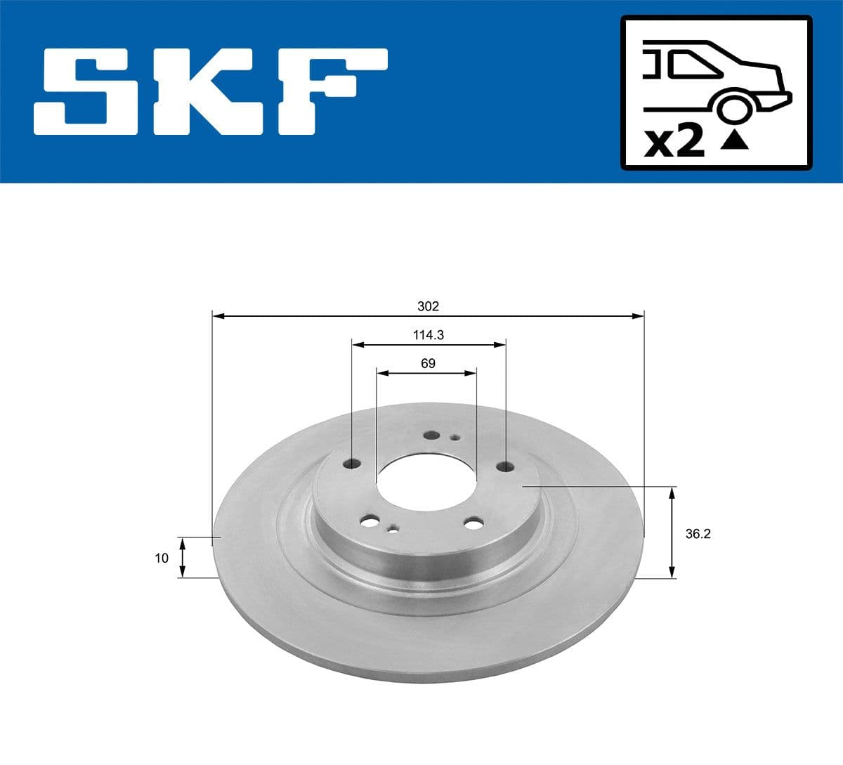 vkbd90610s2 SKF Тормозной диск