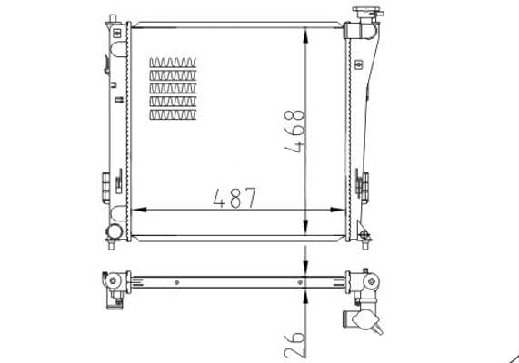 620723 Hart Радіатор охолодження двигуна для Hyundai i40