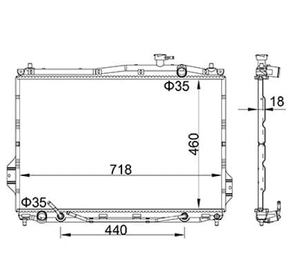 622270 Hart Радіатор охолодження двигуна для Hyundai ix55