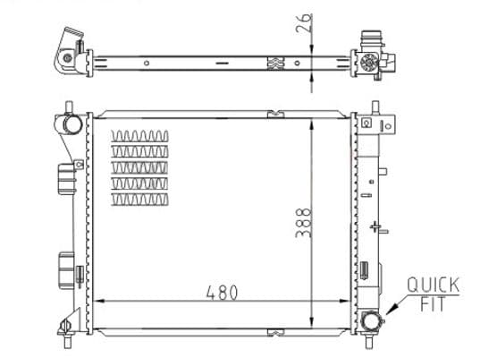 721370 Hart Радіатор охолодження двигуна