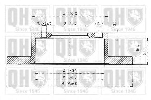 BDC3434 Quinton Hazell Гальмівний диск