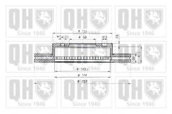 BDC3775 Quinton Hazell Тормозной диск