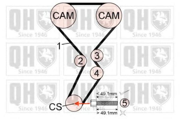 QBK247 Quinton Hazell Комплект ремня ГРМ