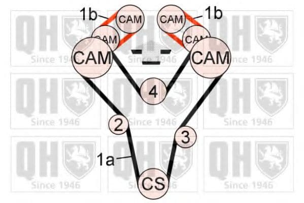 QBK616 Quinton Hazell Комплект ременя ГРМ