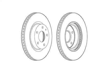 DDF2465C Ferodo Тормозной диск