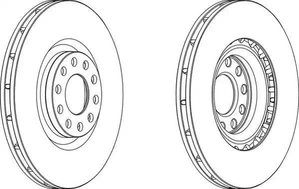 DDF1166C1 Ferodo Тормозной диск
