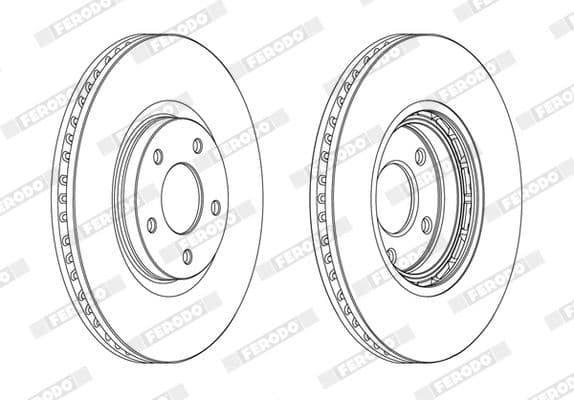 DDF1724C Ferodo Гальмівний диск