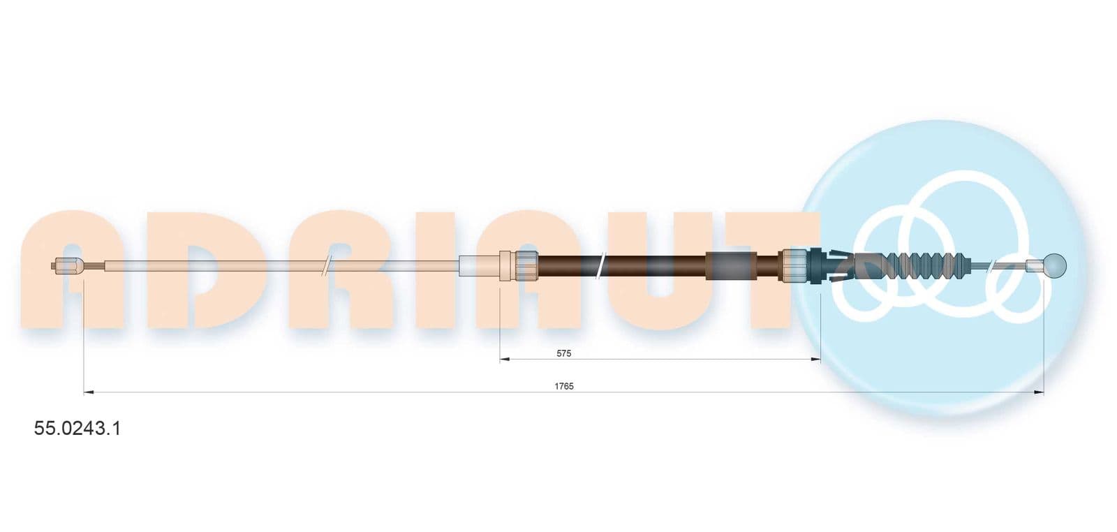 5502431 Adriauto Трос ручного гальма