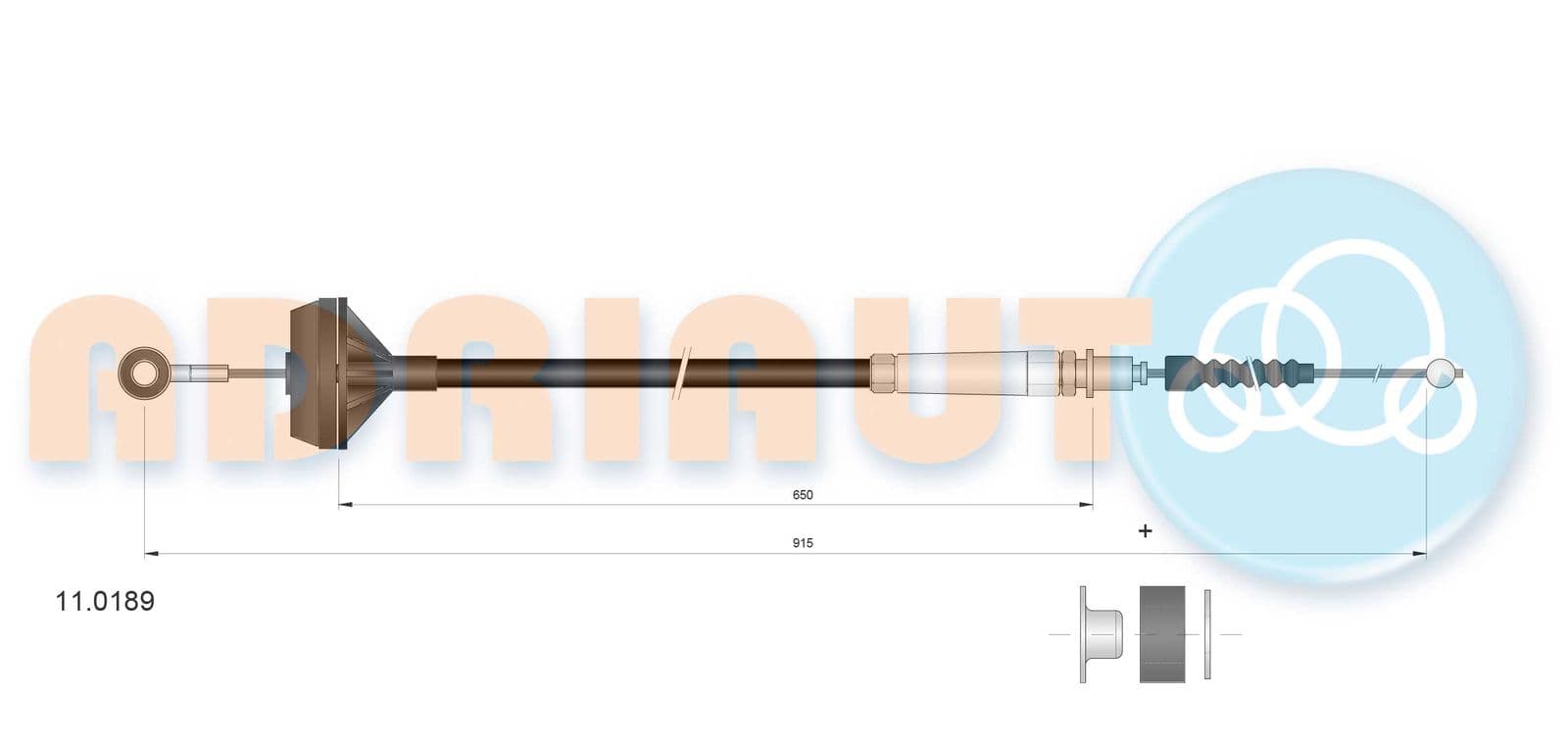 110189 Adriauto Трос сцепления для Fiat Croma