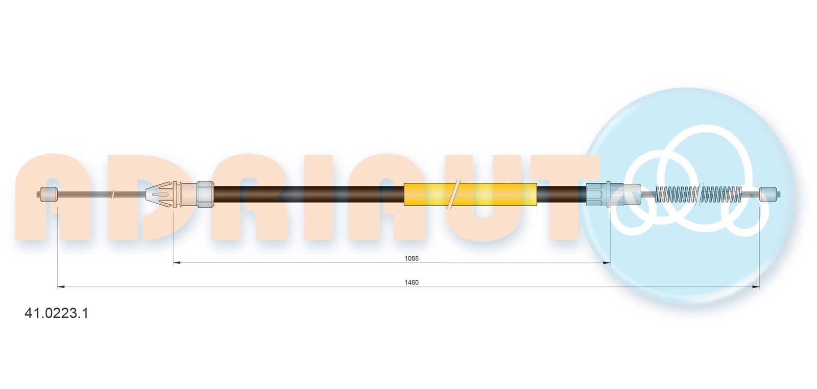 4102231 Adriauto Трос ручного тормоза для Renault Twingo