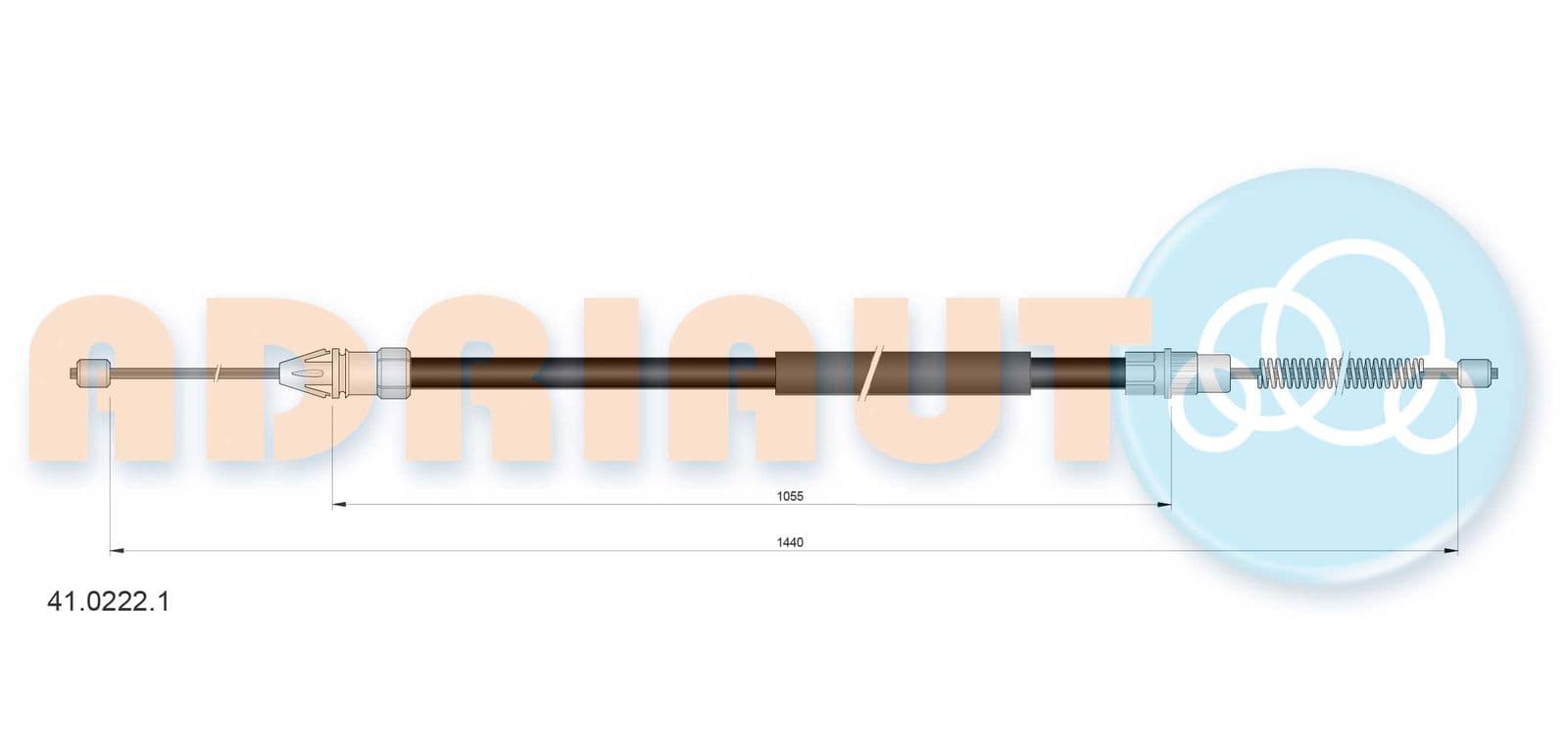 4102221 Adriauto Трос ручного тормоза для Renault Twingo