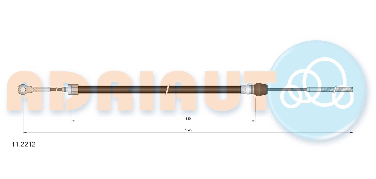 112212 Adriauto Трос ручного гальма для Iveco Daily II