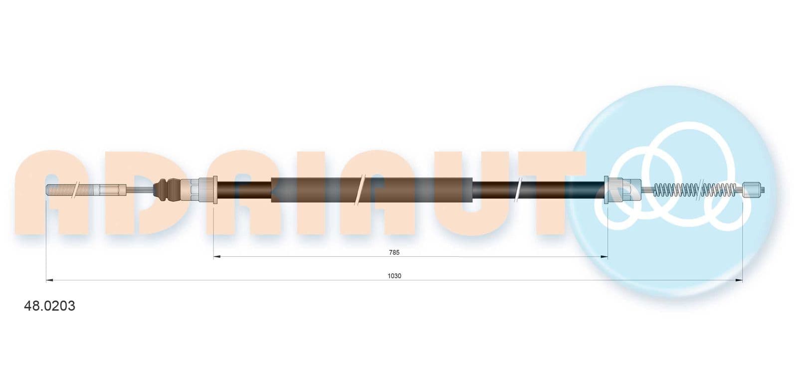 480203 Adriauto Трос ручного гальма