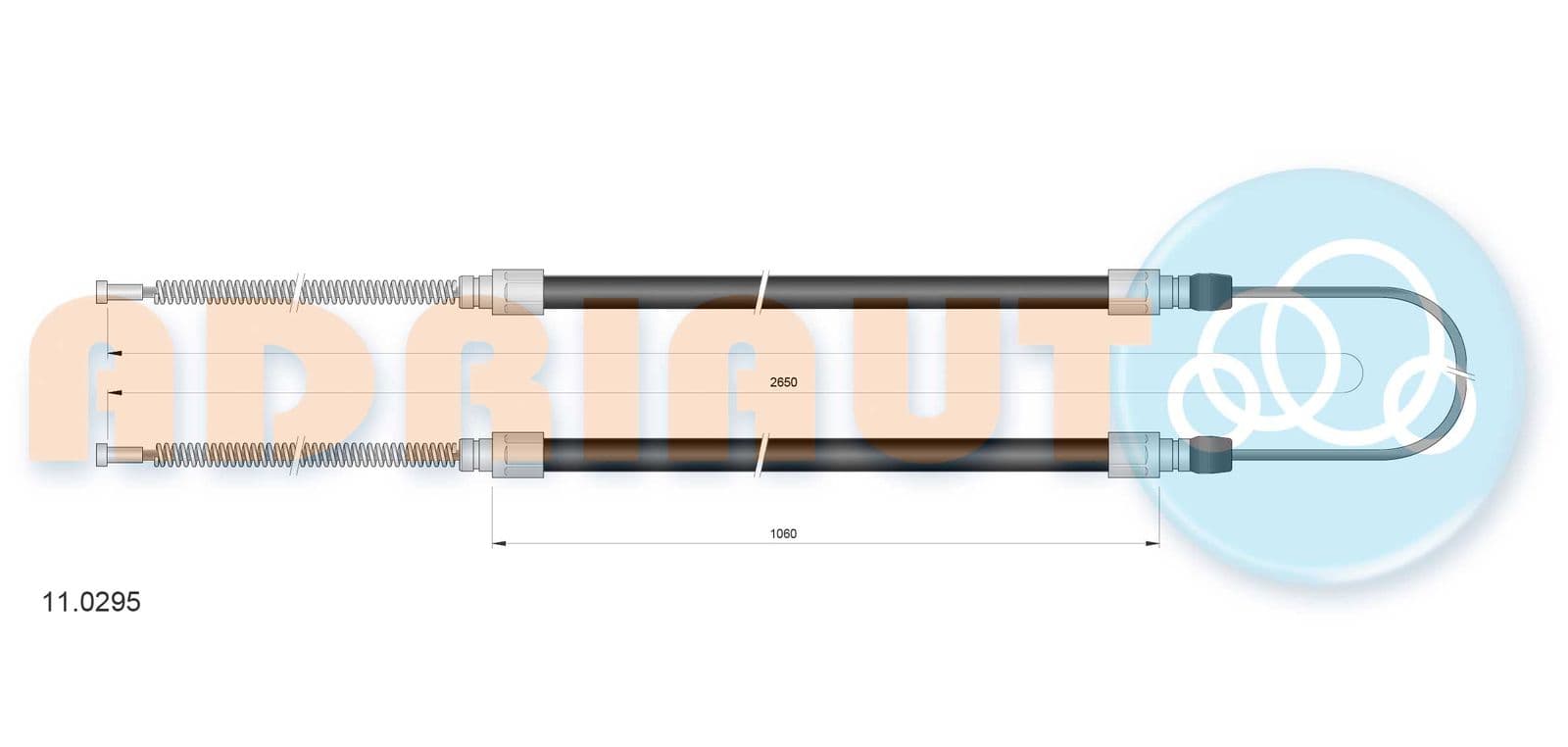 110295 Adriauto Трос ручного гальма для Iveco Daily II