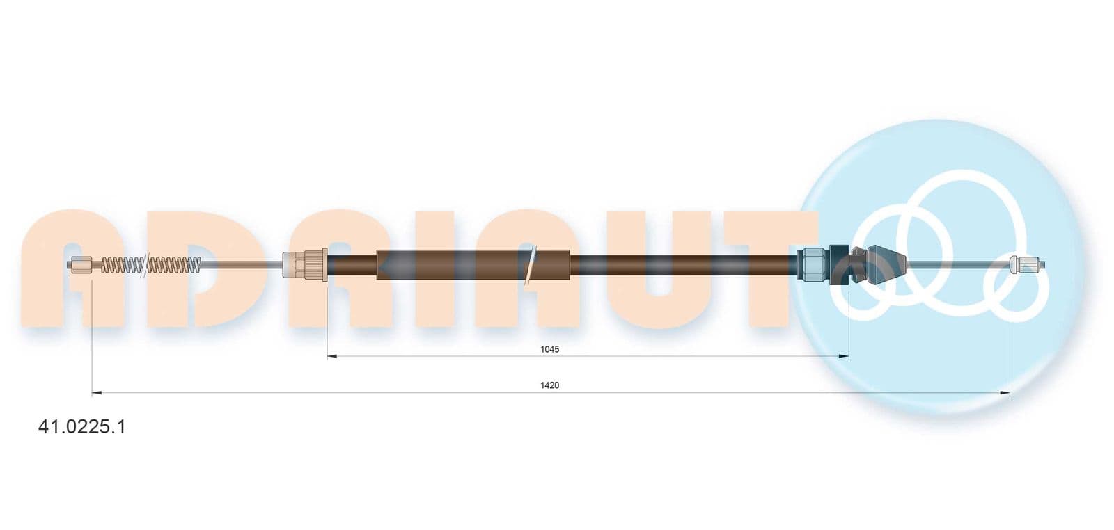 4102251 Adriauto Трос ручного гальма