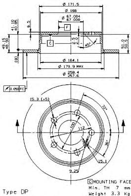 08.9580.11 Brembo Гальмівний диск