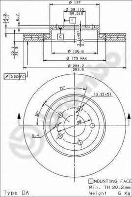 09.9624.24 Brembo Гальмівний диск