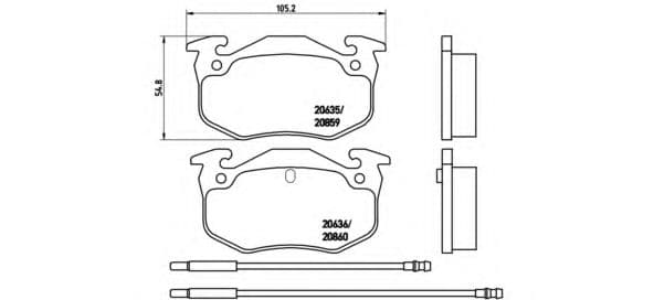 P 61 029 Brembo Гальмівні колодки для Citroen BX