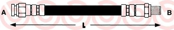T 68 003 Brembo Гальмівний шланг для Renault 4