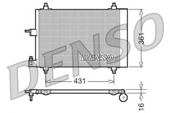 DCN07009 Denso Радіатор кондиціонера