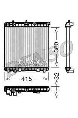 DRM07011 Denso Радіатор охолодження двигуна