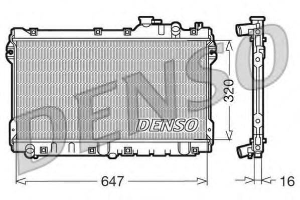 DRM44015 Denso Радіатор охолодження двигуна для Mazda MX-5