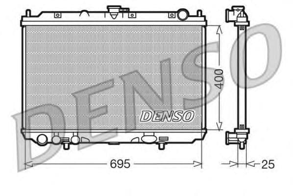 DRM46016 Denso Радіатор охолодження двигуна для Nissan Almera