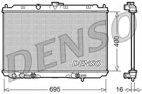 DRM46026 Denso Радіатор охолодження двигуна для Nissan Almera