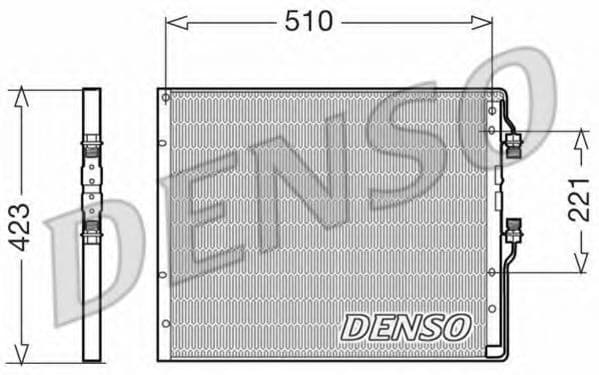 DCN12101 Denso Радіатор кондиціонера