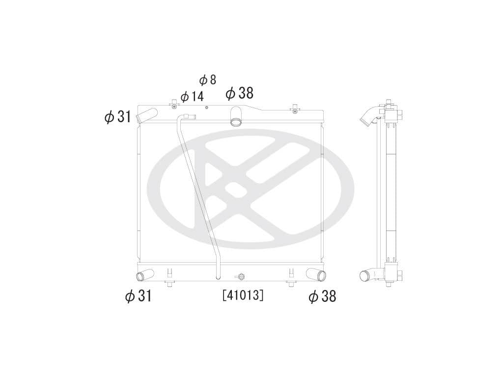 aa010007 Koyorad Радіатор охолодження двигуна для Toyota Hiace